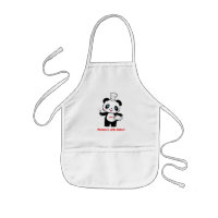 Pequeño delantal del niño de la panda del ayudante