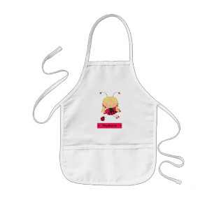Infantil Pequeño delantal personalizado chica lindo de la