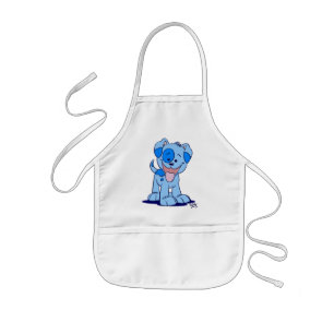 Infantil Pequeño perrito azul que cocina el delantal