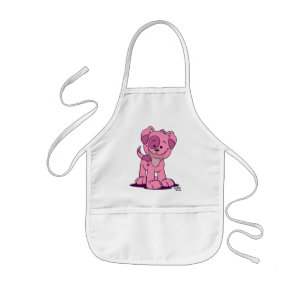 Infantil Pequeño perrito rosado que cocina el delantal