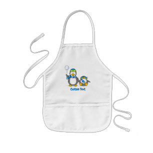 Infantil Pingüinos de nieve de largo delantal