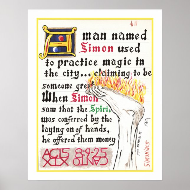 Inferno de Dante, impresión de Canto XIX (Frente)