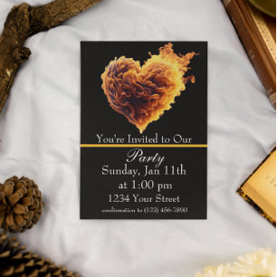 ¡Inferno de la invitación del Fiesta de bomberos d