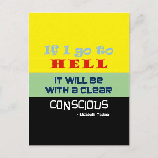 Infierno Consciente ~ Postcard / Invitaciones 4.25 (Anverso)