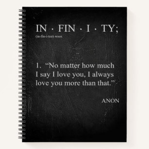 INFINIDAD Ama más Definición LIBRO DE NOTAS ESPECI