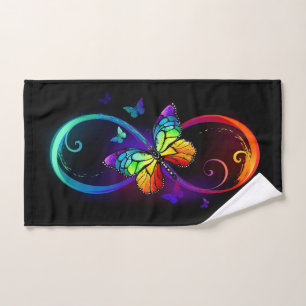Infinidad vibrante con mariposa arco iris sobre ne