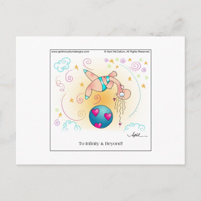 INFINIDAD Y MÁS ALLÁ DE LA postal Personalizado (Anverso)