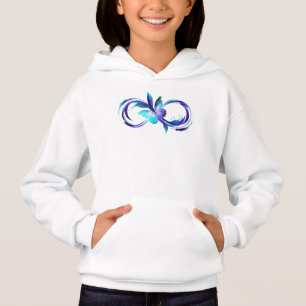 Infinito brillante con mariposa mágica