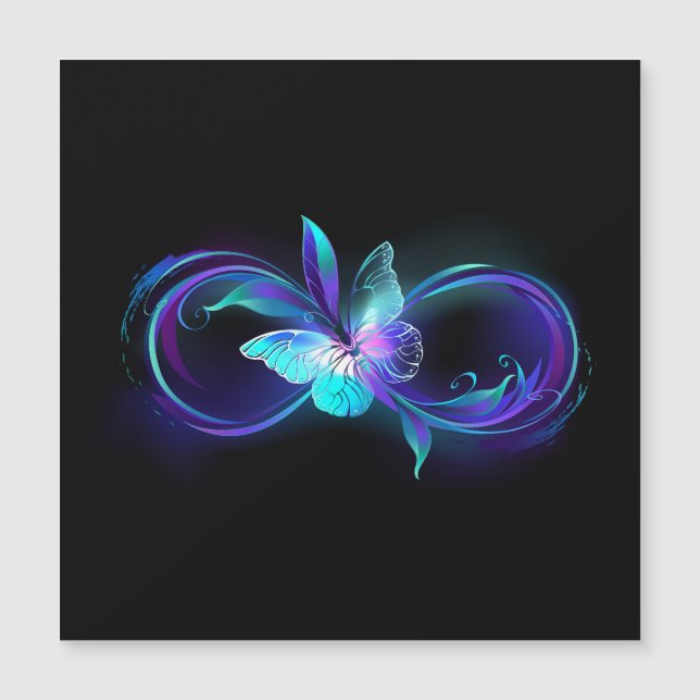 Infinito brillante con mariposa mágica (Anverso)