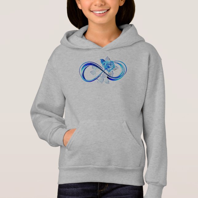 Infinito brillante con rosa azul (Anverso)