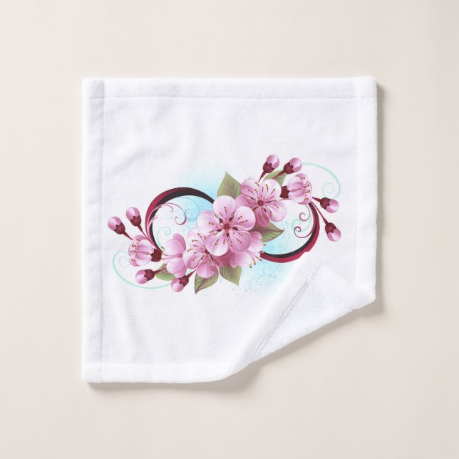 Infinito con las flores de flores de Sakura Blosso (Toallita)