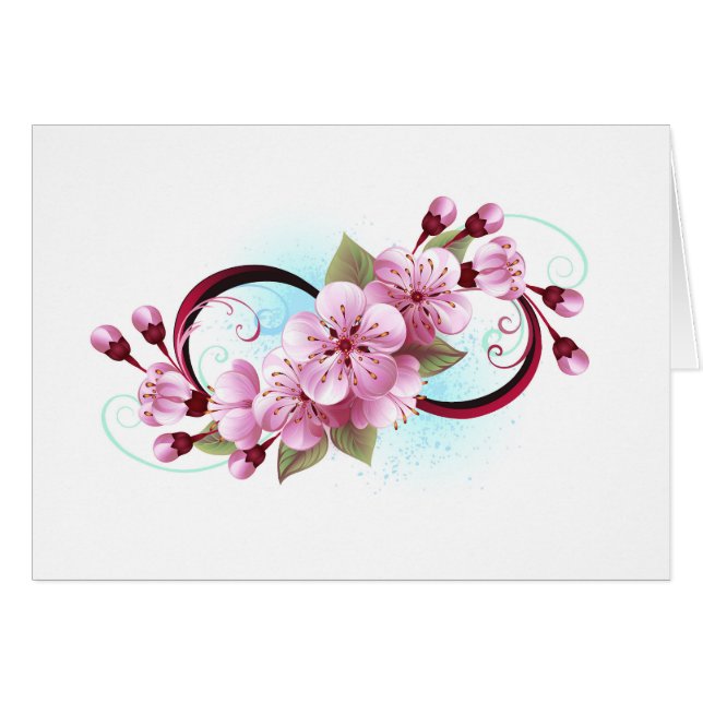 Infinito con las flores de flores de Sakura Blosso (Anverso (Horizontal))