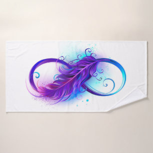Infinito con plumas púrpura