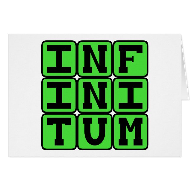 Infinitum, Infinito, Frase Latina (Anverso (Horizontal))
