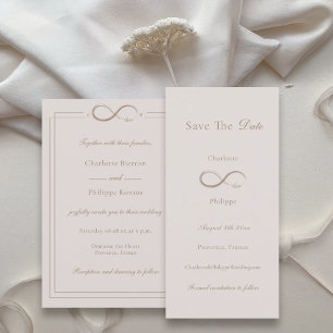 Infinity Love Light Pink Save The Date Boda