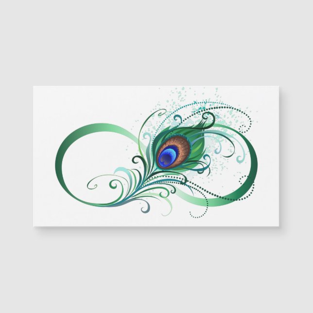 Infinity Symbol with Peacock Feather (Anverso)