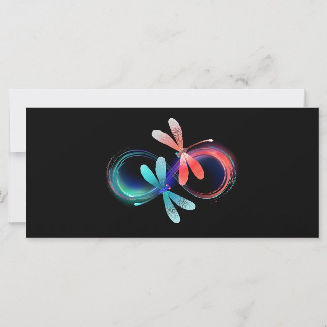 Infinity with glowing dragonflies (Anverso)