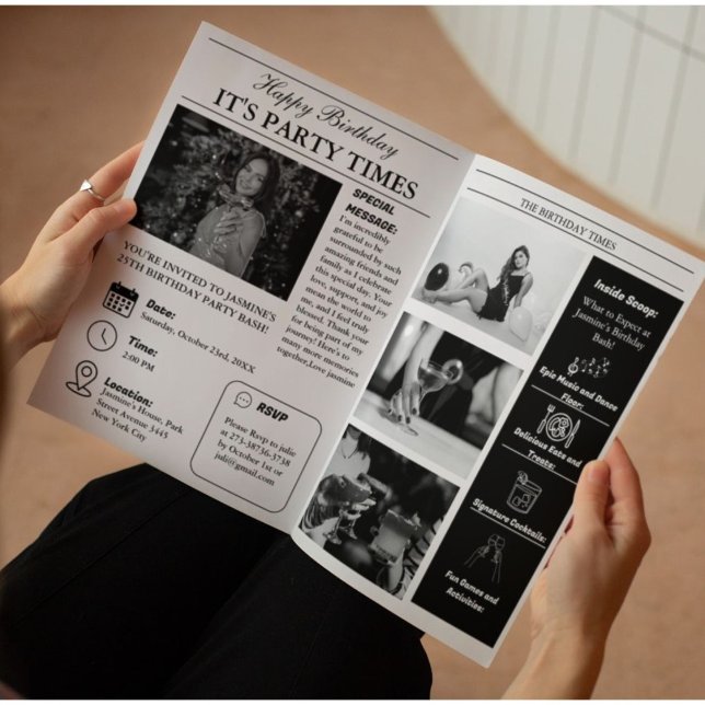 Infografía del programa de cumpleaños de periódico (Subido por el creador)