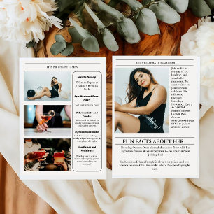 Infografía del programa de cumpleaños de periódico