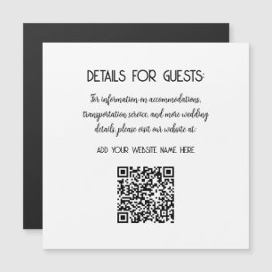 Información boda Invitados Código QR Elegante MIni