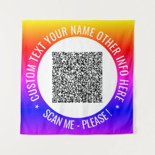 Información de análisis de código QR y tapiz de te