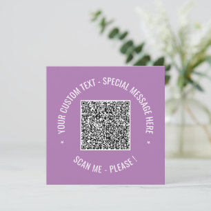 Información de análisis de código QR y tarjeta de