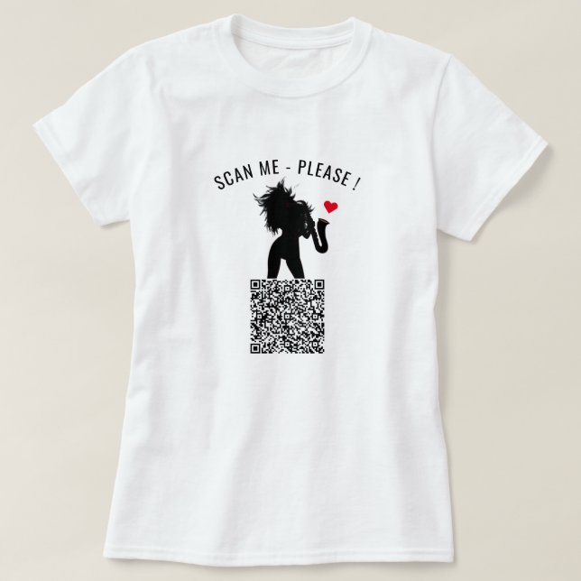 Información de código QR Escanearme Camiseta diver (Diseño del anverso)