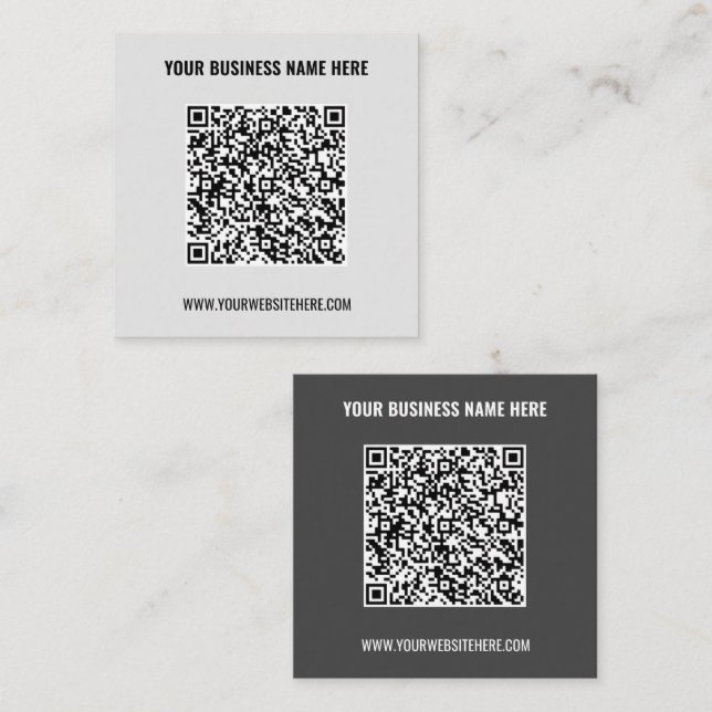 Información de código QR Su tarjeta de presentació (Anverso / Reverso)
