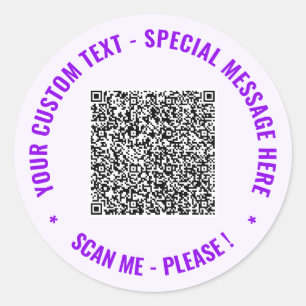 Información de escaneo de código QR y pegatinas de