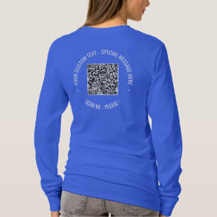Información de exploración de código QR y camiseta
