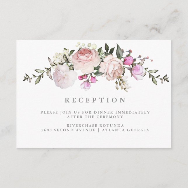 Información de recepción de acuarela floral Insert (Anverso)