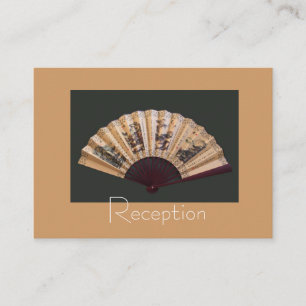 Información de recepción de boda con abanico de se