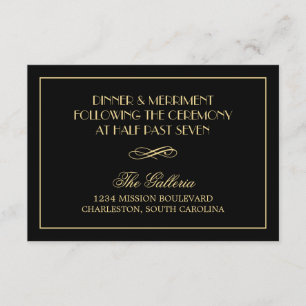 Información de recepción de boda elegante chic Dec