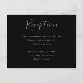 Información de recepción de tipografía gris negra