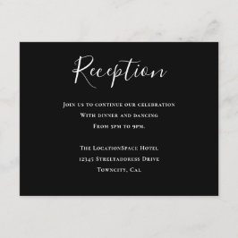 Información de recepción de tipografía negra