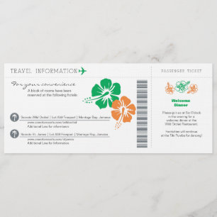 Información de viaje de bodas Tarjeta de embarque