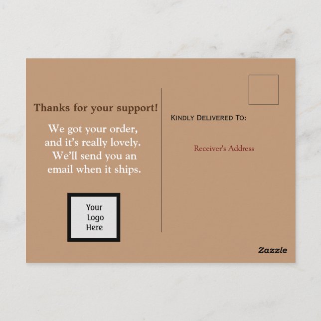 Informar sobre tarjeta postal de envío (Reverso)