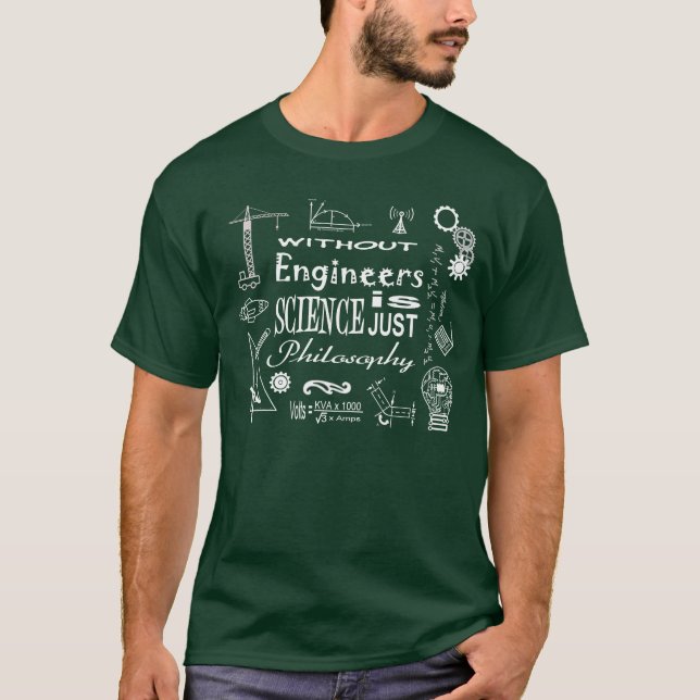 Ingeniería contra la camiseta del lema de la (Anverso)
