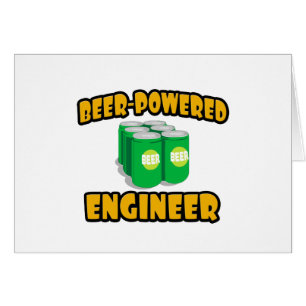 Ingeniero con alimentación de cerveza