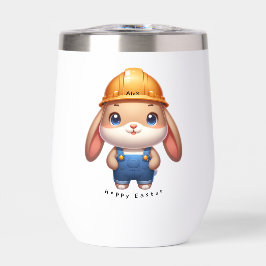 Ingeniero de Conejo Cuto Hoppy Easter Nombre Perso