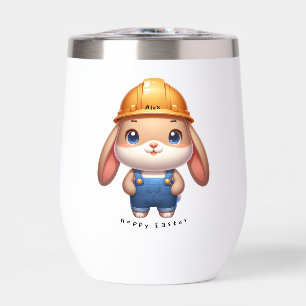Ingeniero de Conejo Cuto Hoppy Easter Nombre Perso