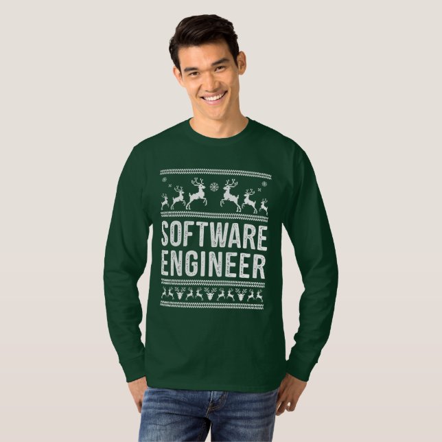 Ingeniero de software Navidades feos suéter (Anverso completo)