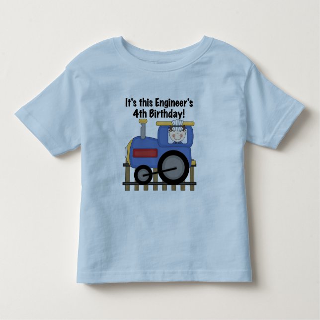 Ingeniero de Trenes 4 camisetas de cumpleaños y re (Anverso)