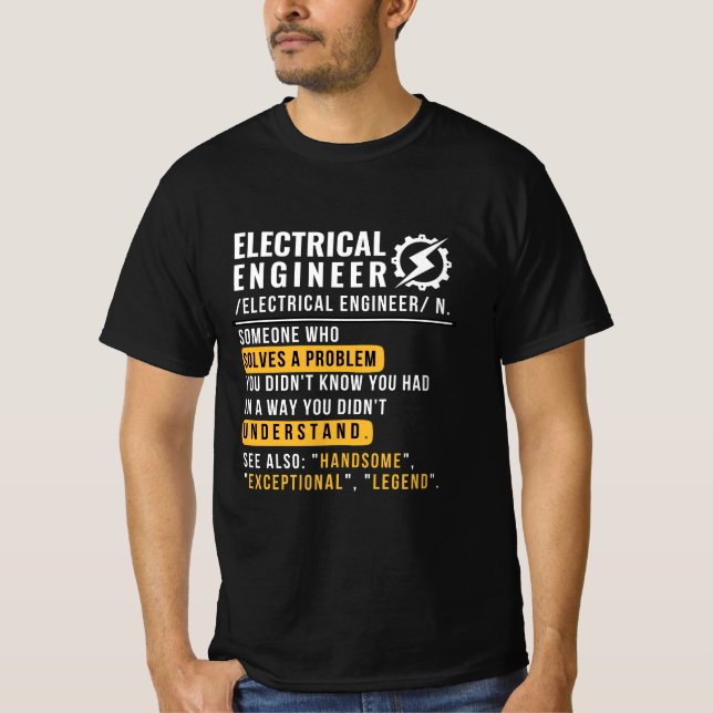 Ingeniero eléctrico [sustantivo] Camiseta (Anverso)