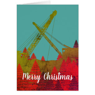 Ingeniero en funcionamiento Crane Art Feliz Navida