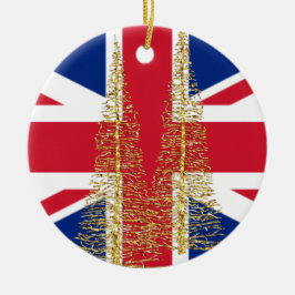 Inglaterra Bandera británica Ornamento de Navidad