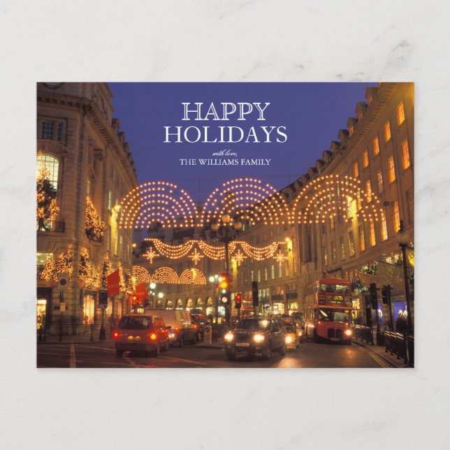 Inglaterra, Londres, calle regente en la Navidad (Anverso)
