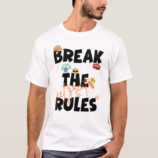 Inglés: Rompe Las Reglas - Camiseta Gráfica de Str (Anverso)