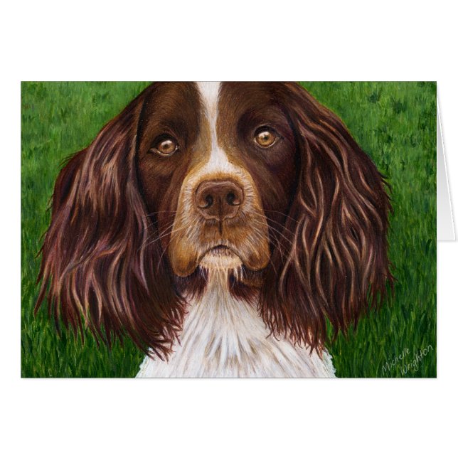 Inglés Springer Spaniel Dog Art - Major (Anverso (Horizontal))