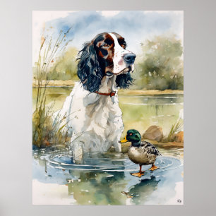 Inglés Springer Spaniel - Impresión de arte de per